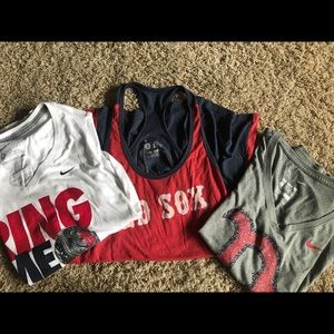 Lot of 3, Nike Red Sox shirts